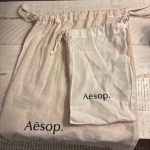 Aēsop Cream Storage Bags Set 1 large 1 Medium New!